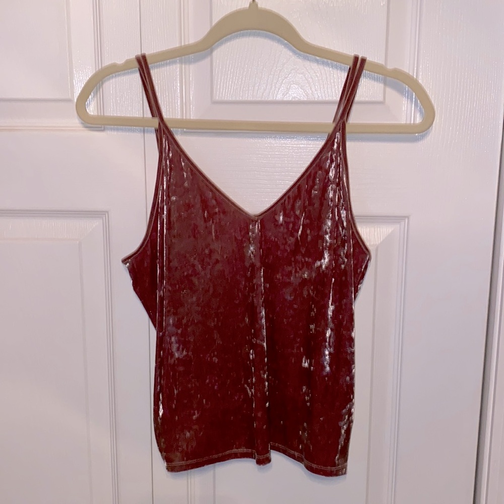 American Eagle Outfitters Pink Velvet Tank